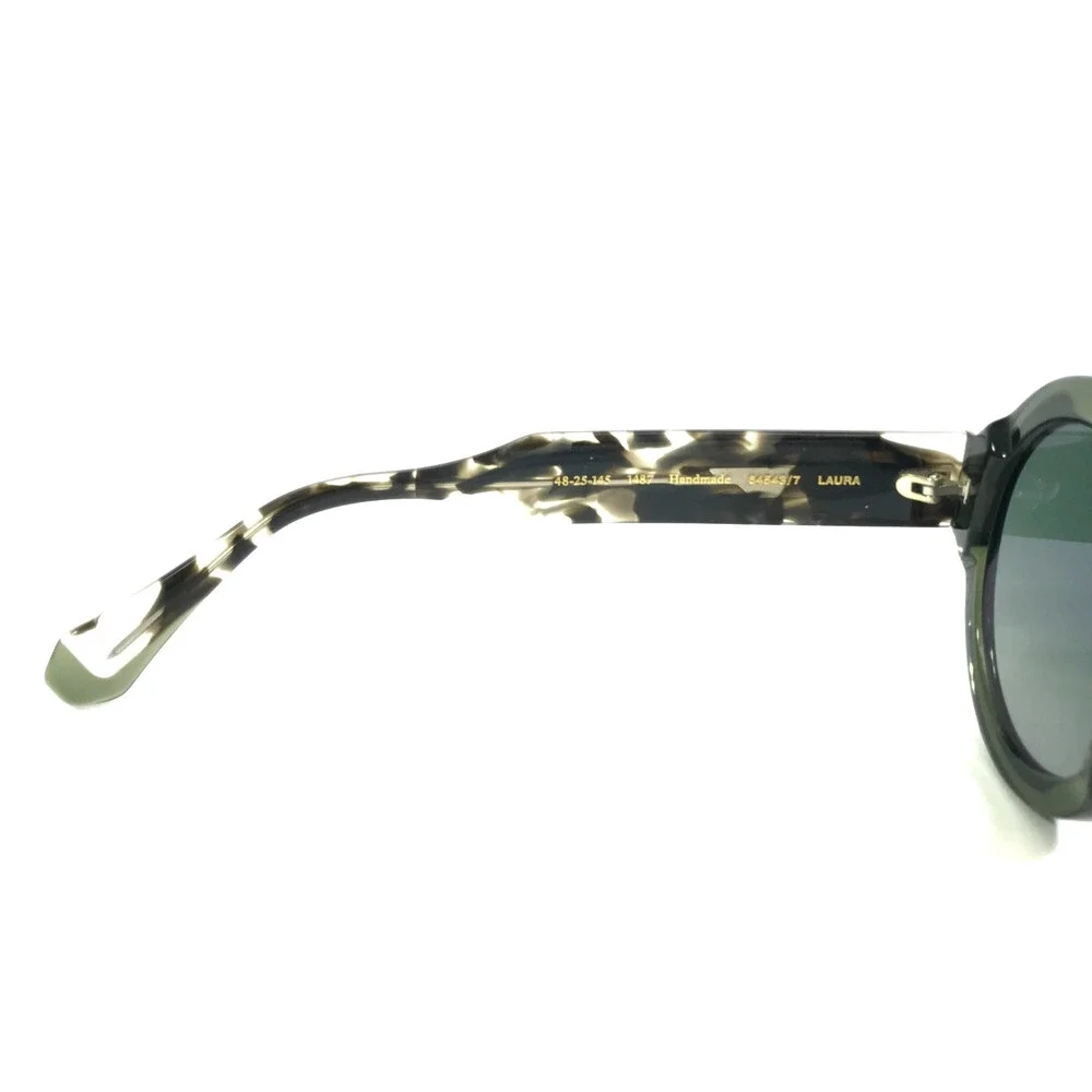Gigi Studios Sunglasses LAURA 64543/7 Green Marbled with Green Gradient Lenses